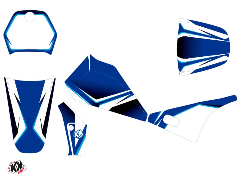 Yamaha PW 80 Dirt Bike Concept Graphic Kit Blue | PW 80 | Kutvek - View 2