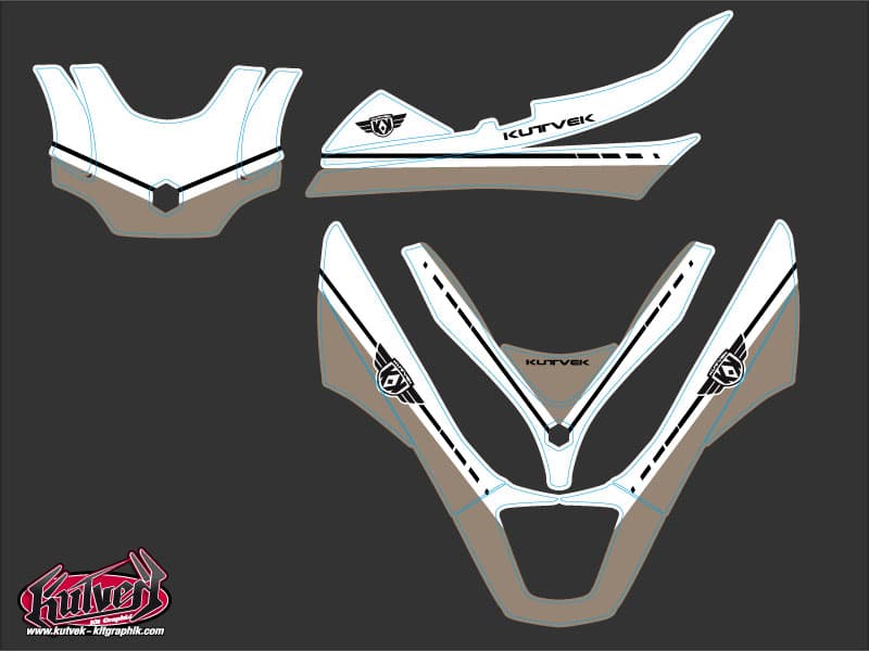 kit graphique maxi-scooter piaggio mp3 300 lt hybrid cooper marron | Piaggio | Kutvek - View 2