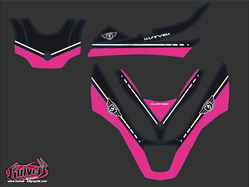 kit graphique maxi-scooter piaggio mp3 300 lt hybrid cooper rose | Piaggio | Kutvek - View 2