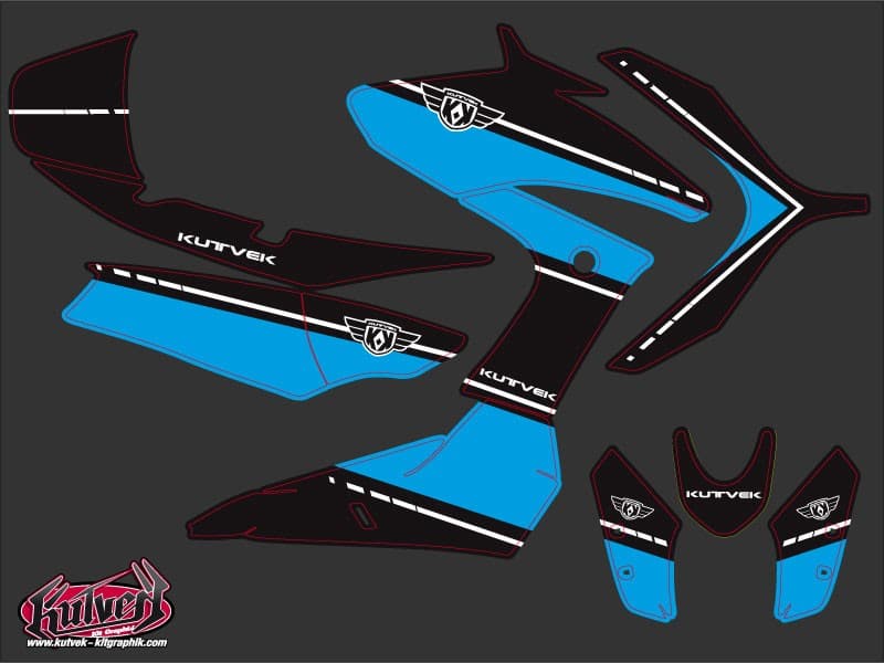 Kit graphique Maxiscooter Cooper Yamaha TMAX 530 Bleu | Yamaha | Kutvek - View 2