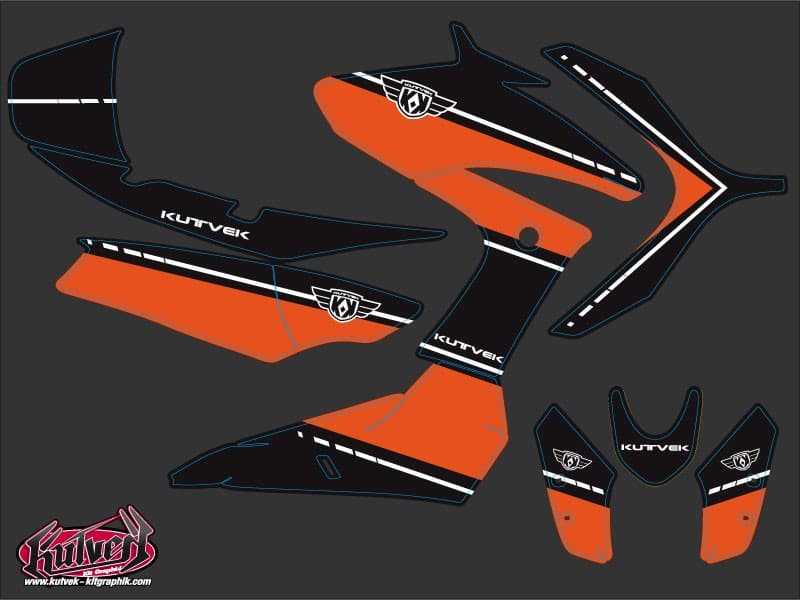 Kit graphique Maxiscooter Cooper Yamaha TMAX 530 Orange | Yamaha | Kutvek - View 2