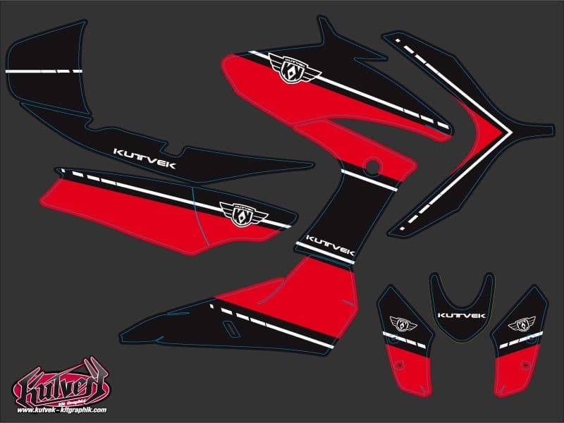 Kit graphique Maxiscooter Cooper Yamaha TMAX 530 Rouge | Yamaha | Kutvek - View 2