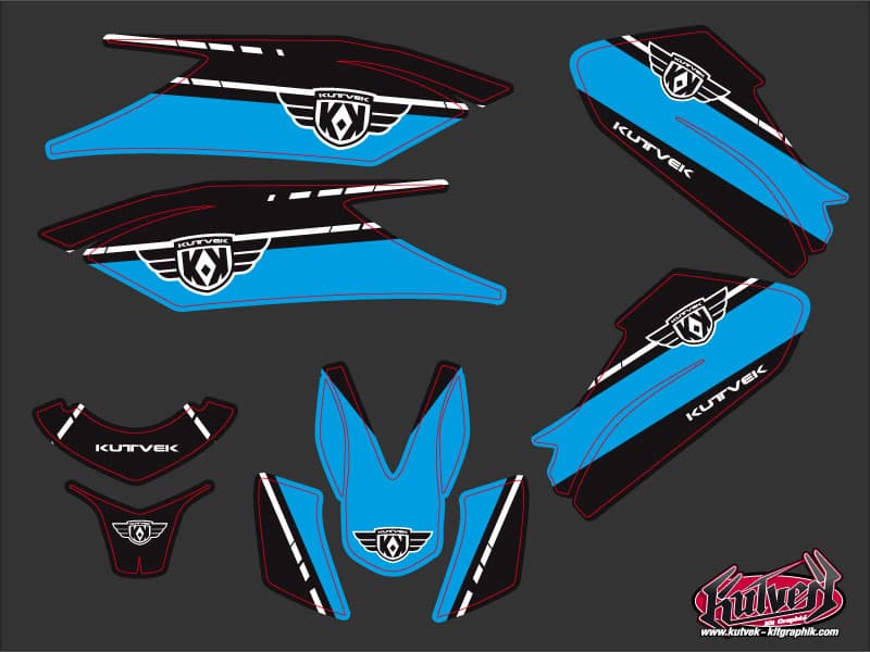kit graphique maxi-scooter yamaha xmax 125 cooper bleu | Yamaha | Kutvek - View 2