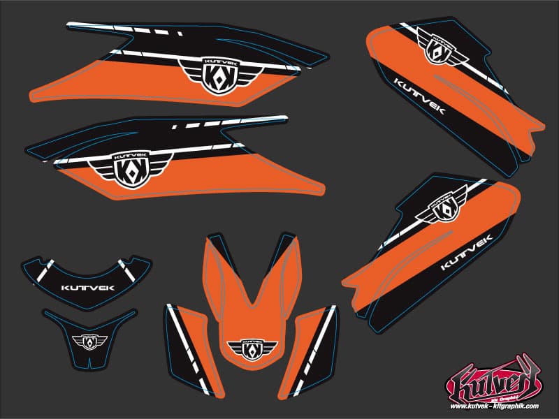 kit graphique maxi-scooter yamaha xmax 125 cooper orange | Yamaha | Kutvek - View 2