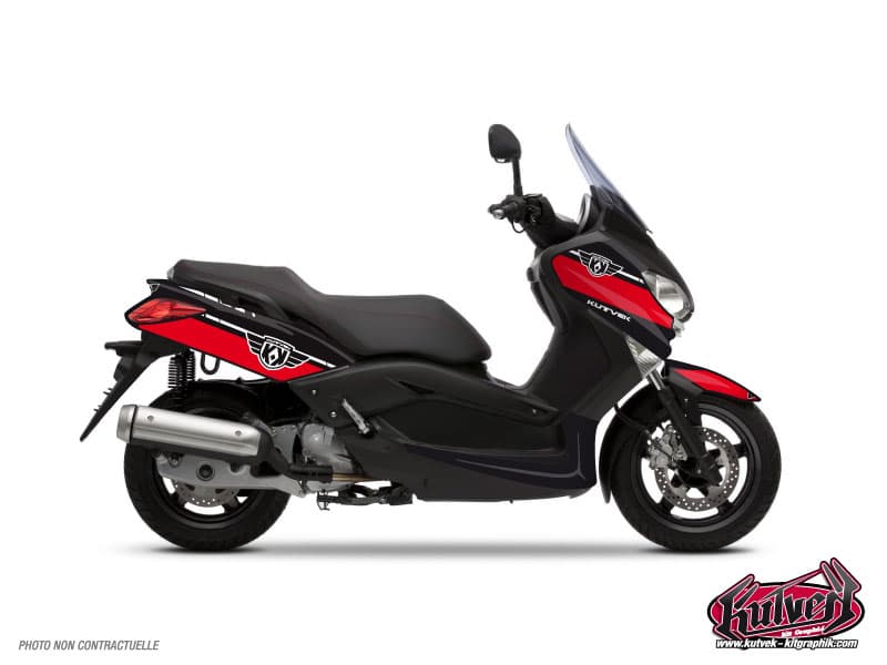 kit graphique maxi-scooter yamaha xmax 125 cooper rouge  