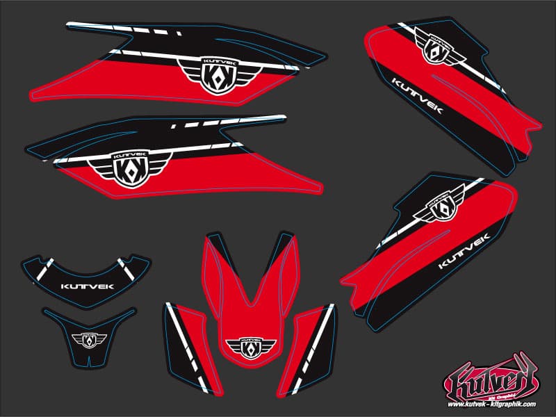 kit graphique maxi-scooter yamaha xmax 125 cooper rouge | Yamaha | Kutvek - View 2