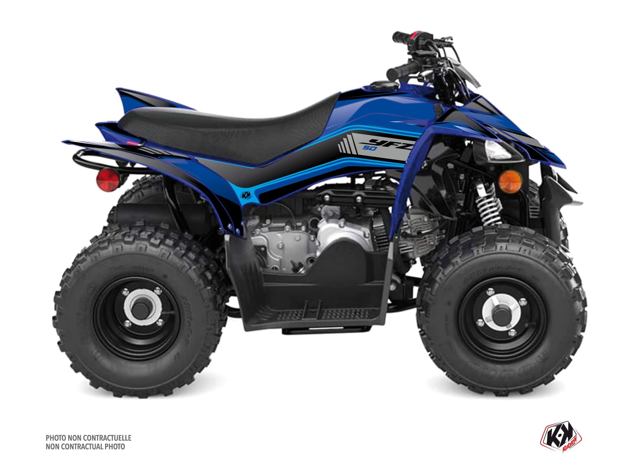 kit graphique quad yamaha yfz 50 corporate bleu  