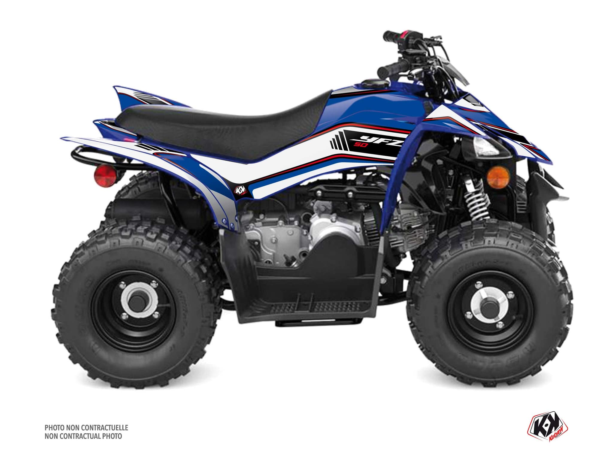 kit graphique quad corporate yamaha 50 yfz rouge