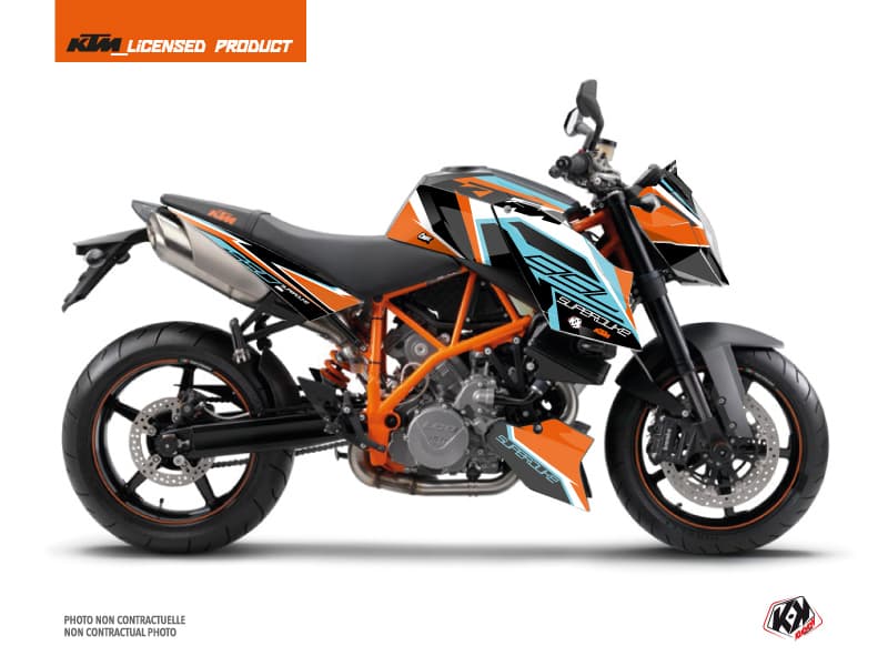 Kit graphique Moto Crux KTM Super Duke 990 Orange Bleu