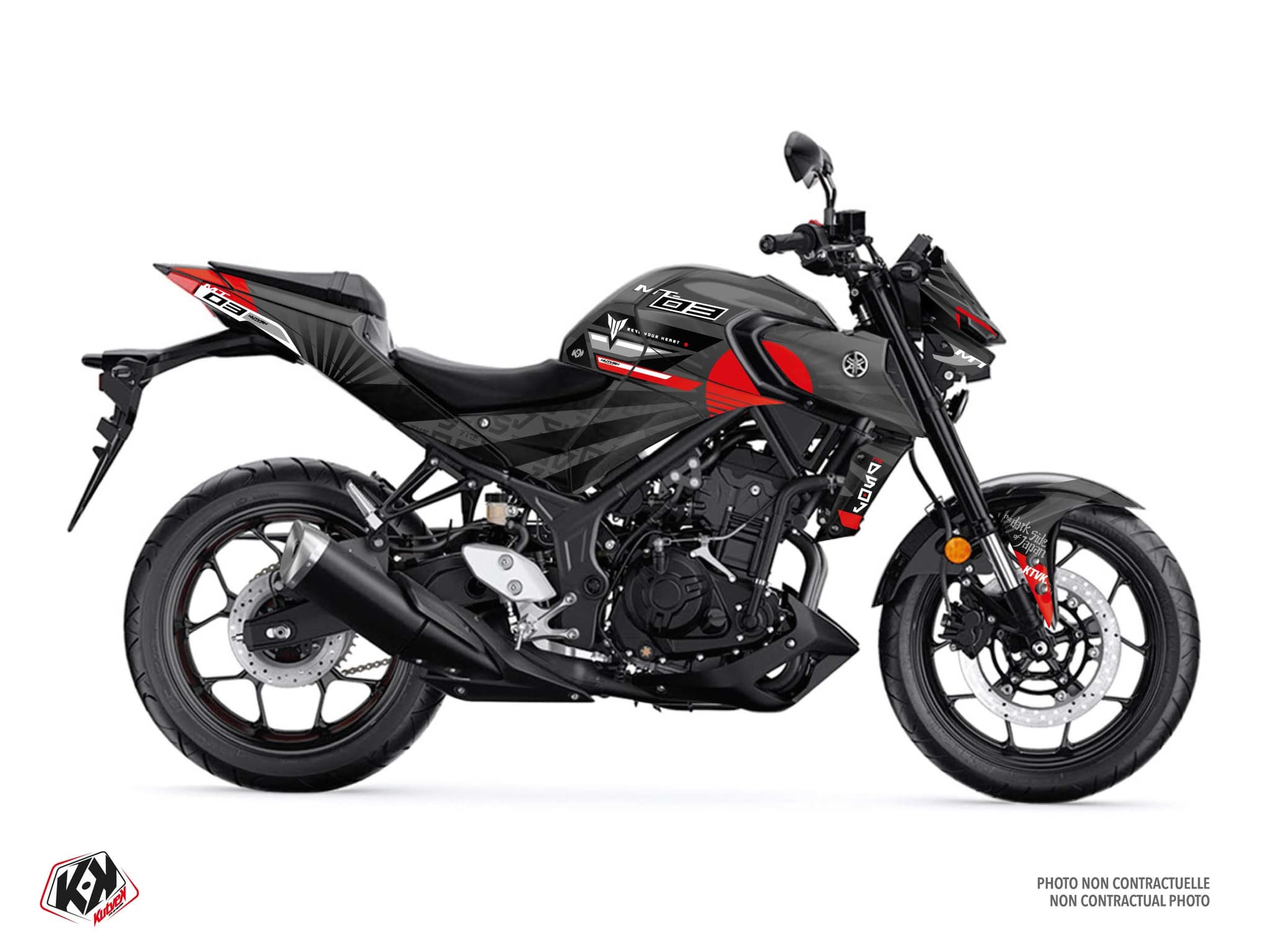 KIT  GRAPHIQUE MOTO DARKSIDE YAMAHA MT 03 NOIR