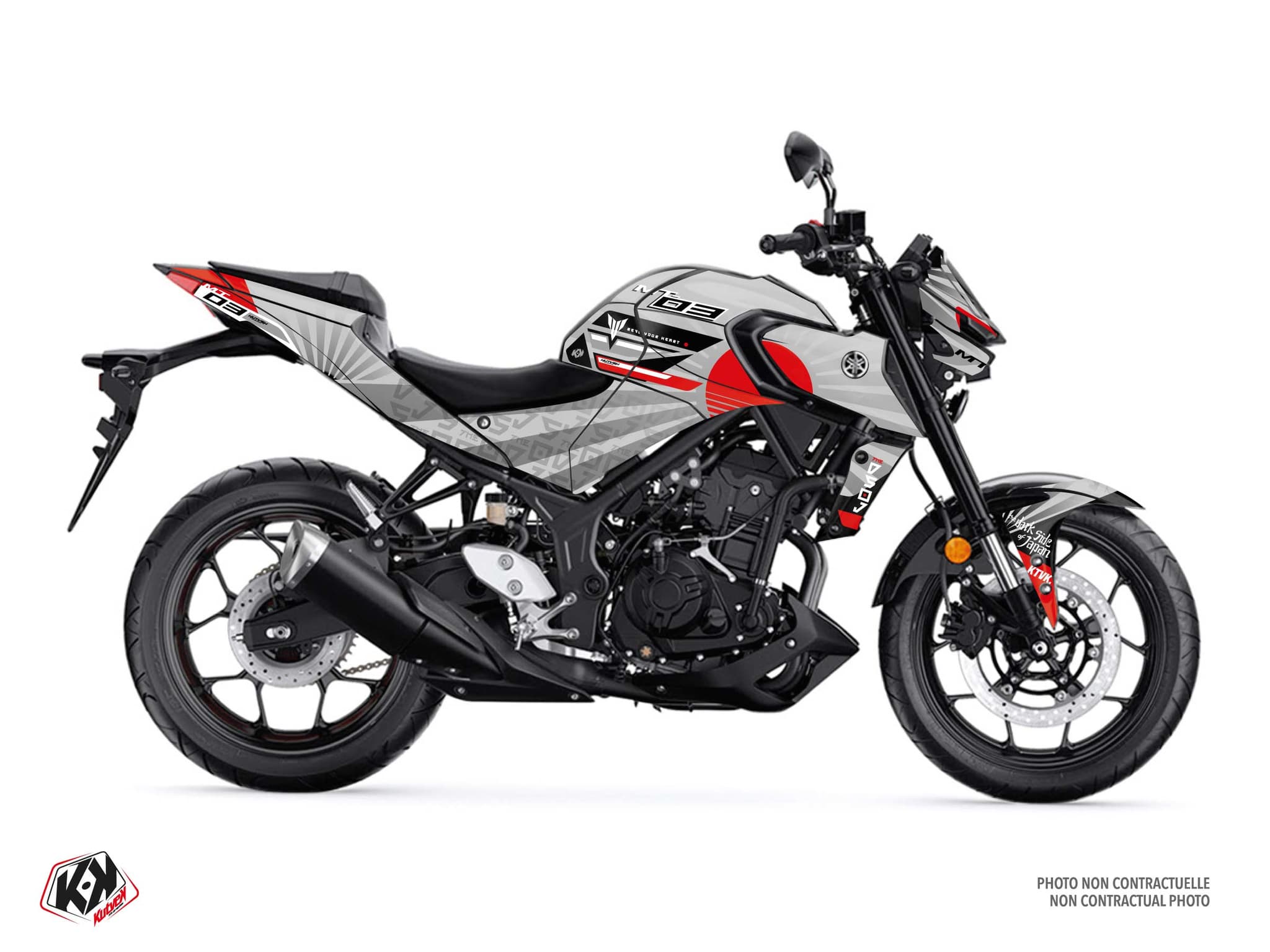 kit graphique moto darkside yamaha mt 03 rouge