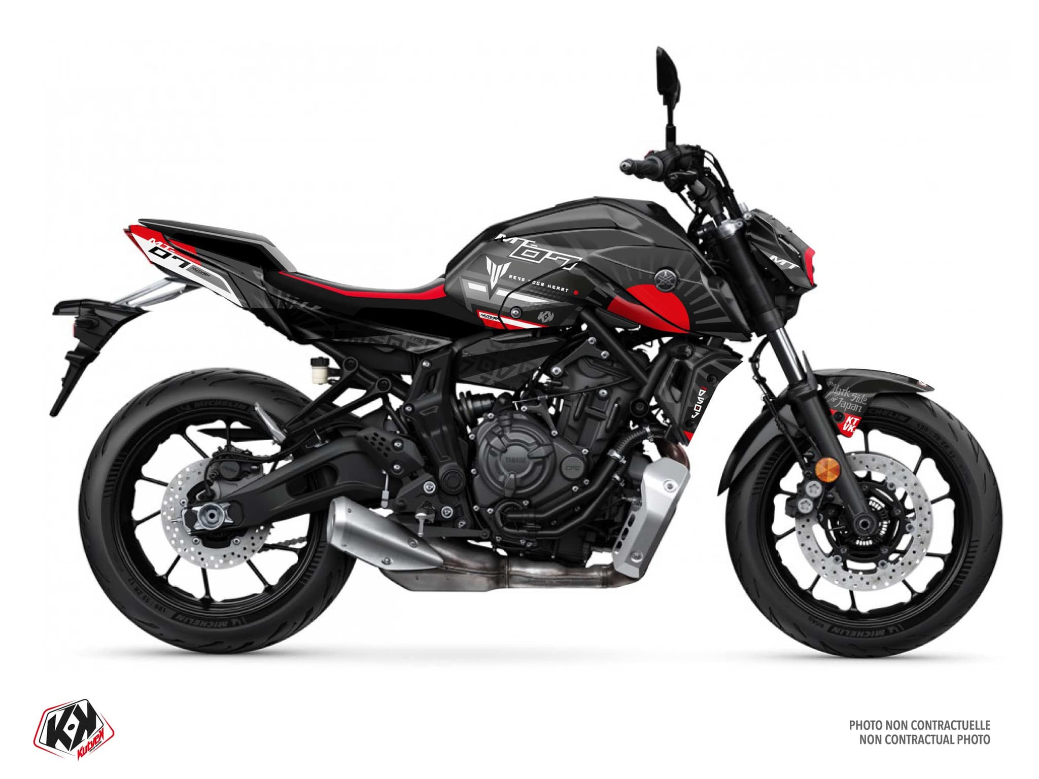KIT  GRAPHIQUE MOTO DARKSIDE YAMAHA MT 07 NOIR