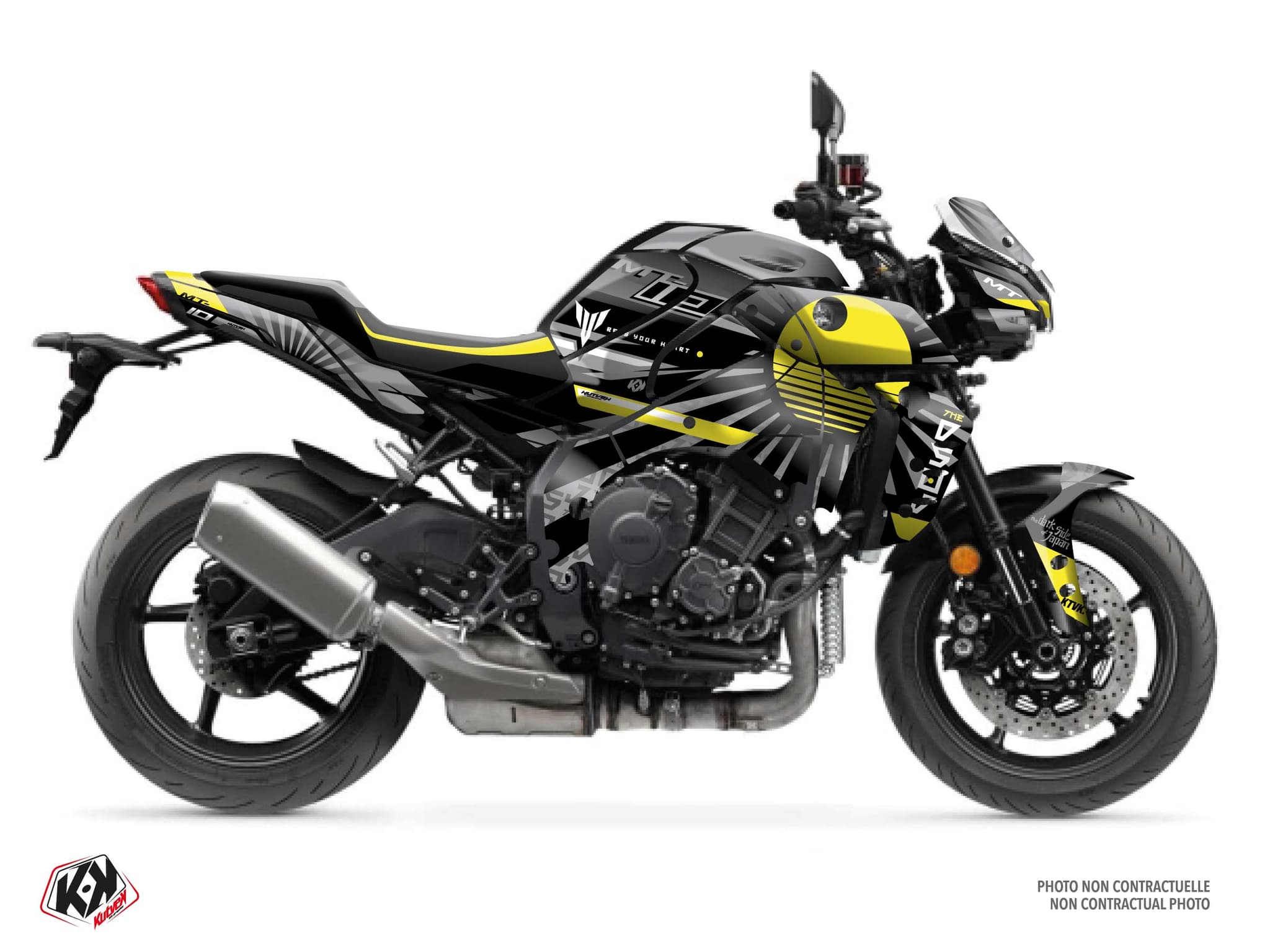 KIT  GRAPHIQUE MOTO DARKSIDE YAMAHA MT 10 JAUNE