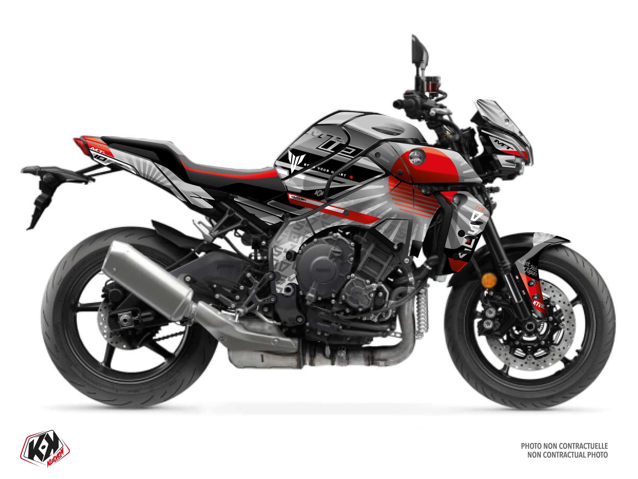 kit graphique moto yamaha mt 10 darkside rouge  