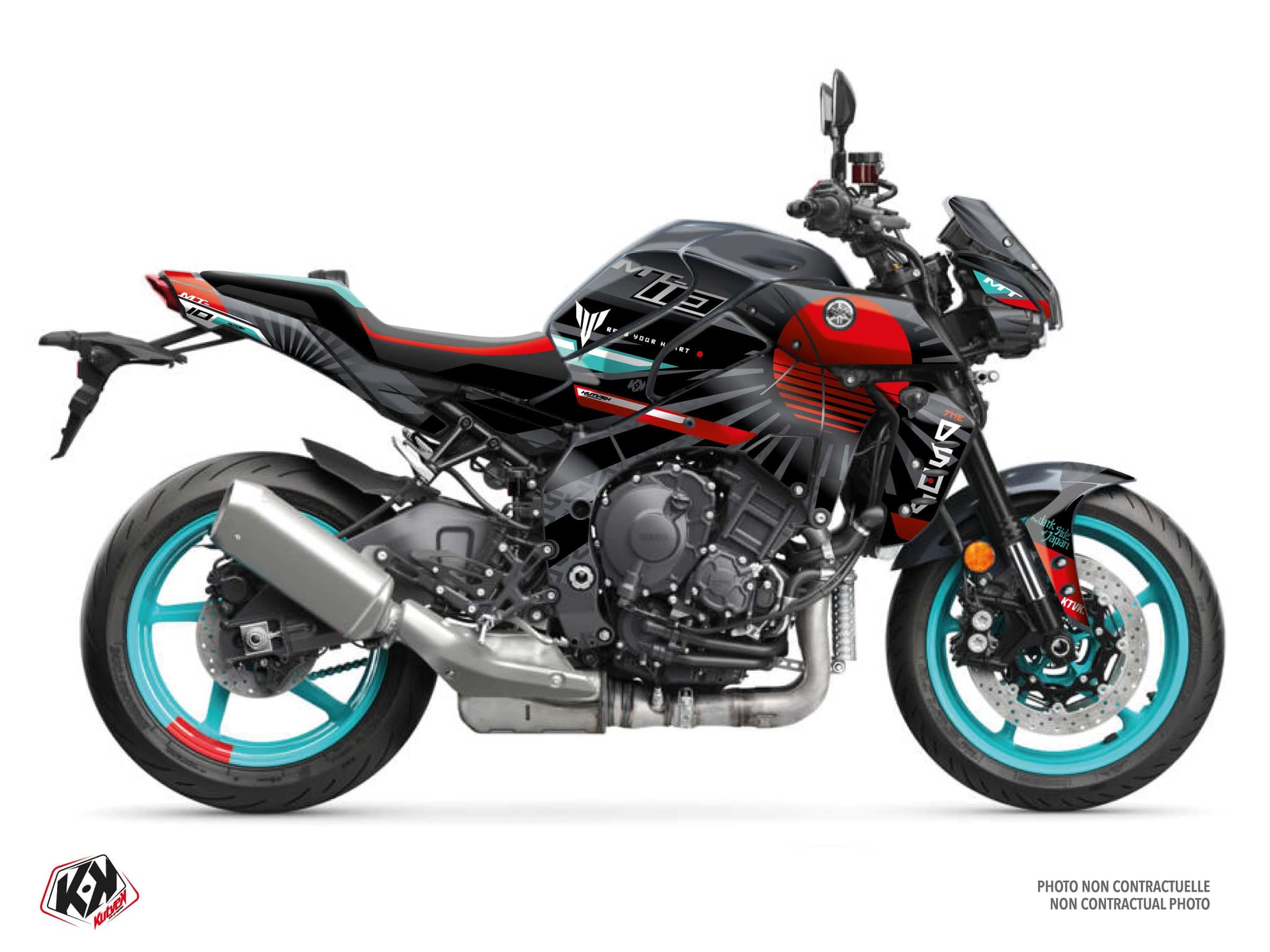 kit graphique moto yamaha mt 10 darkside turquoise  