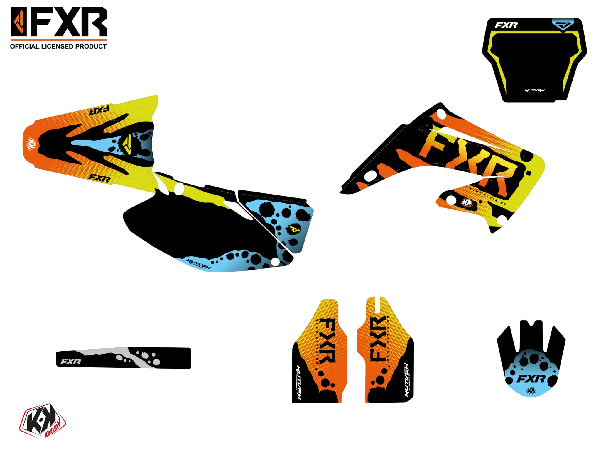 kit graphique motocross honda cr 125 fxr dart frog | Honda | Kutvek - View 2