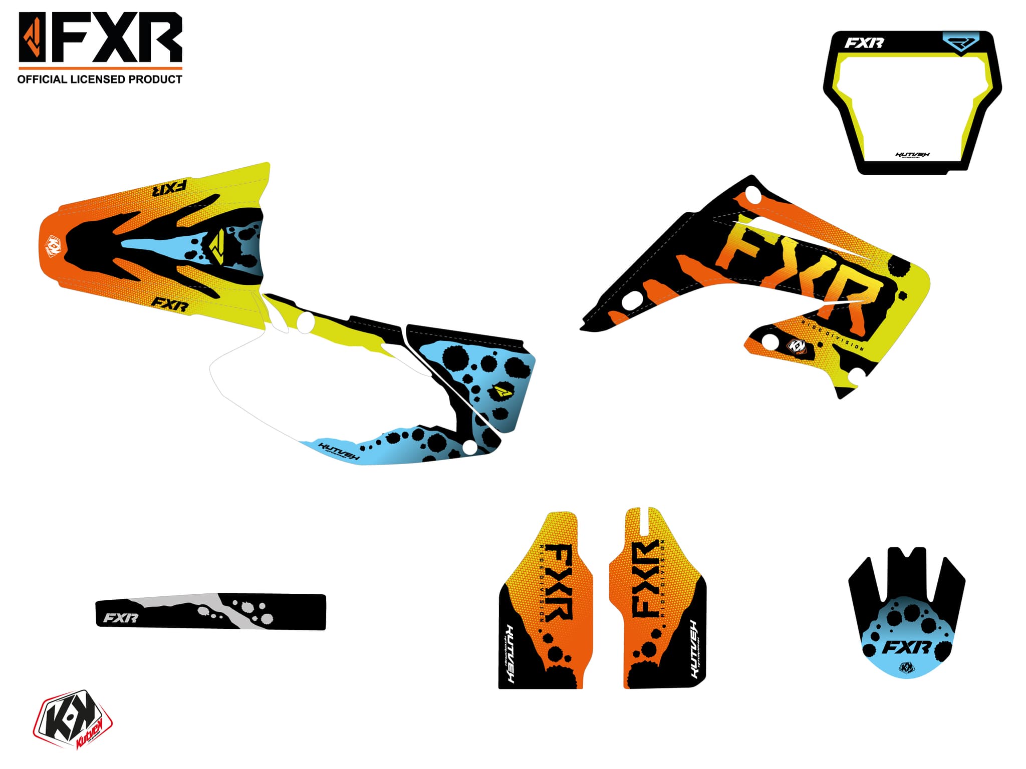 kit graphique motocross honda cr 250 fxr dart frog | Honda | Kutvek - View 2