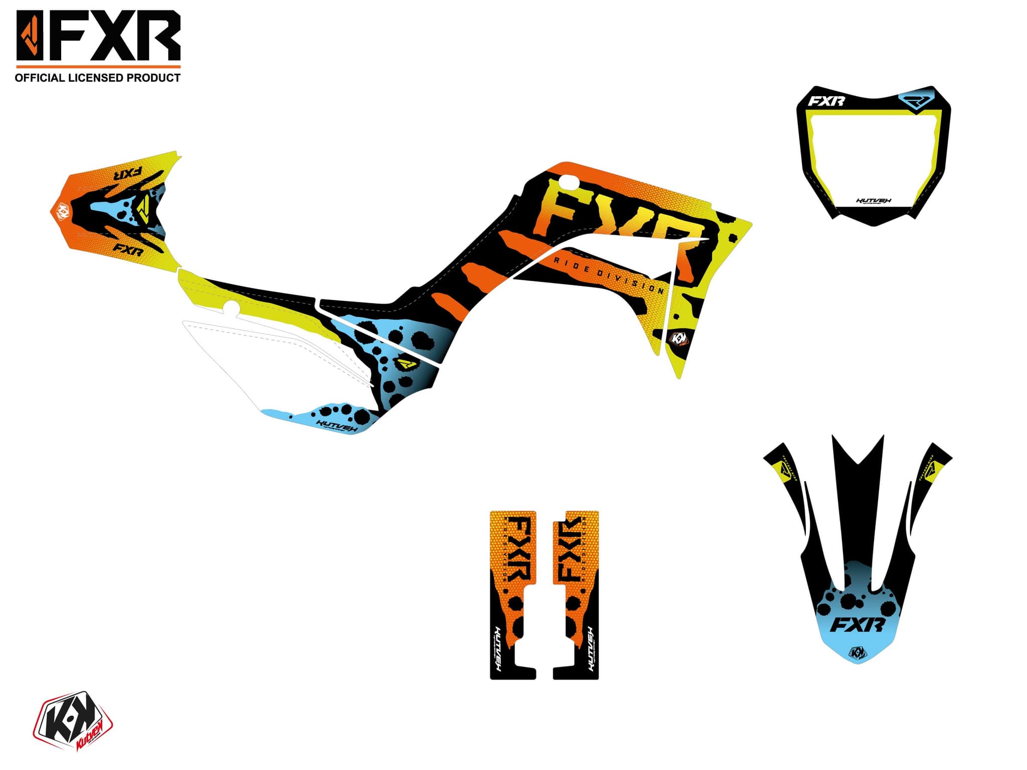kit graphique motocross honda crf 110 f fxr dart frog | Honda | Kutvek - View 2
