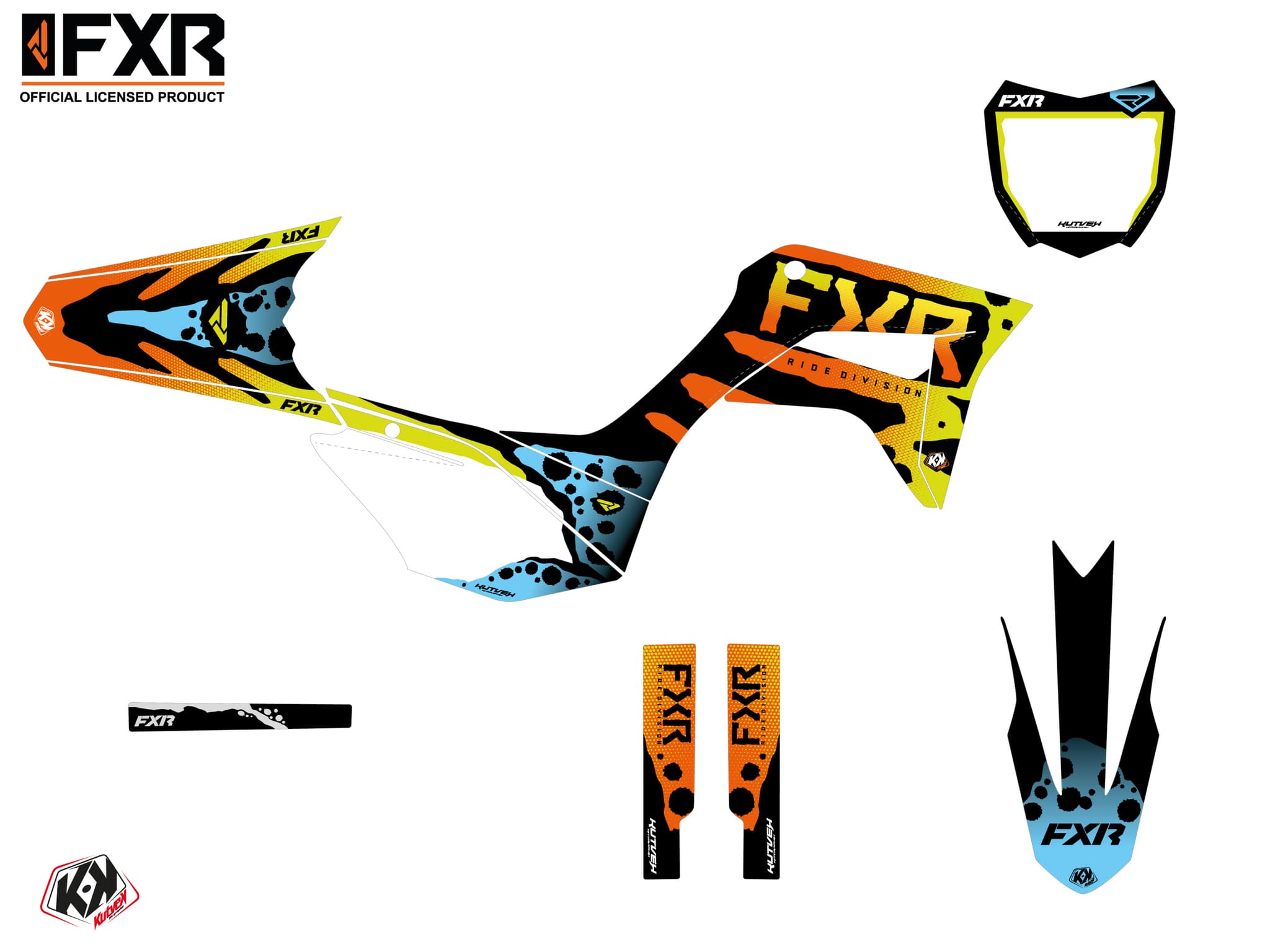kit graphique motocross honda crf 125 f fxr dart frog | Honda | Kutvek - View 2