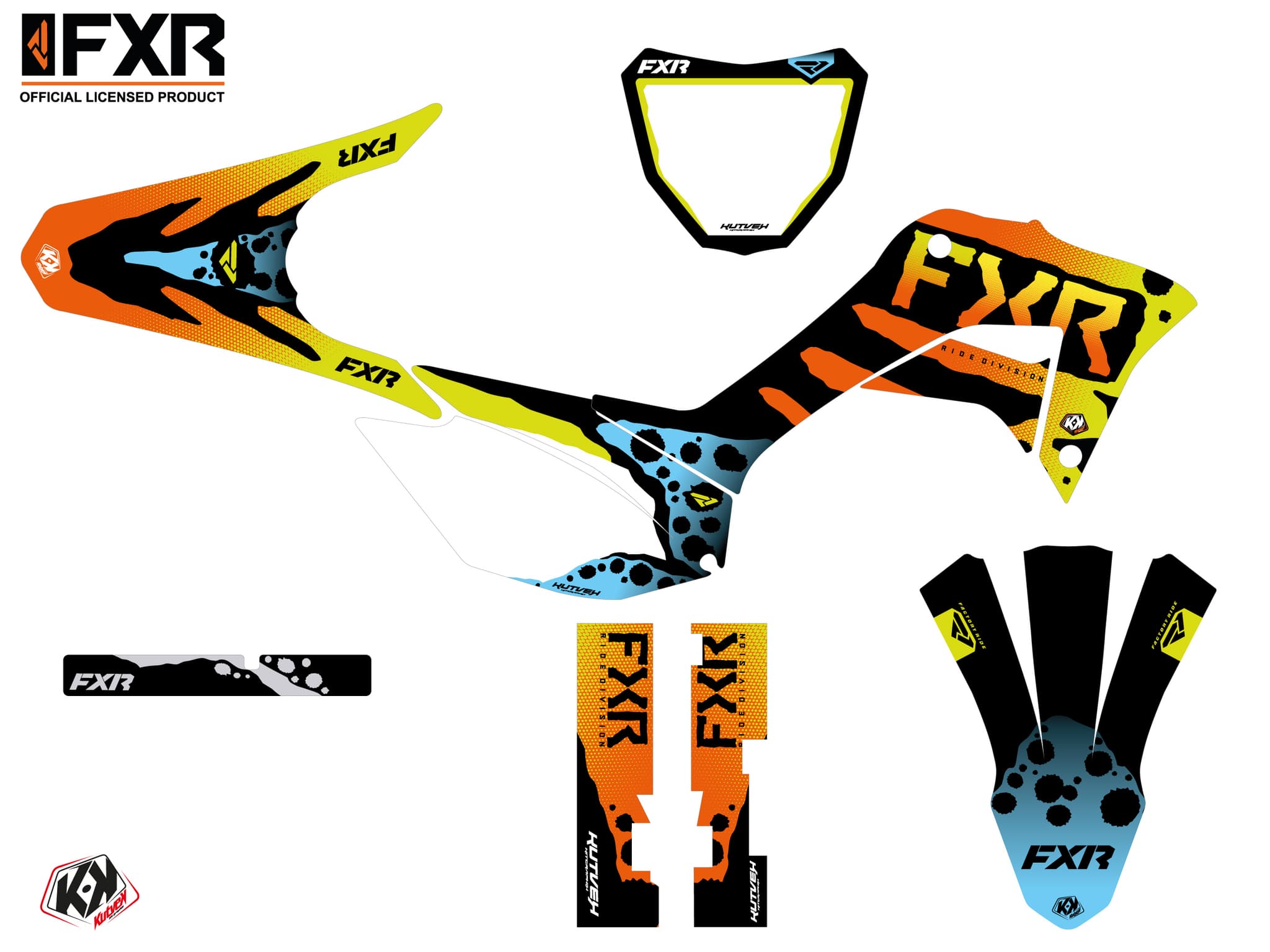 kit graphique motocross honda crf 250 f fxr dart frog | Honda | Kutvek - View 2