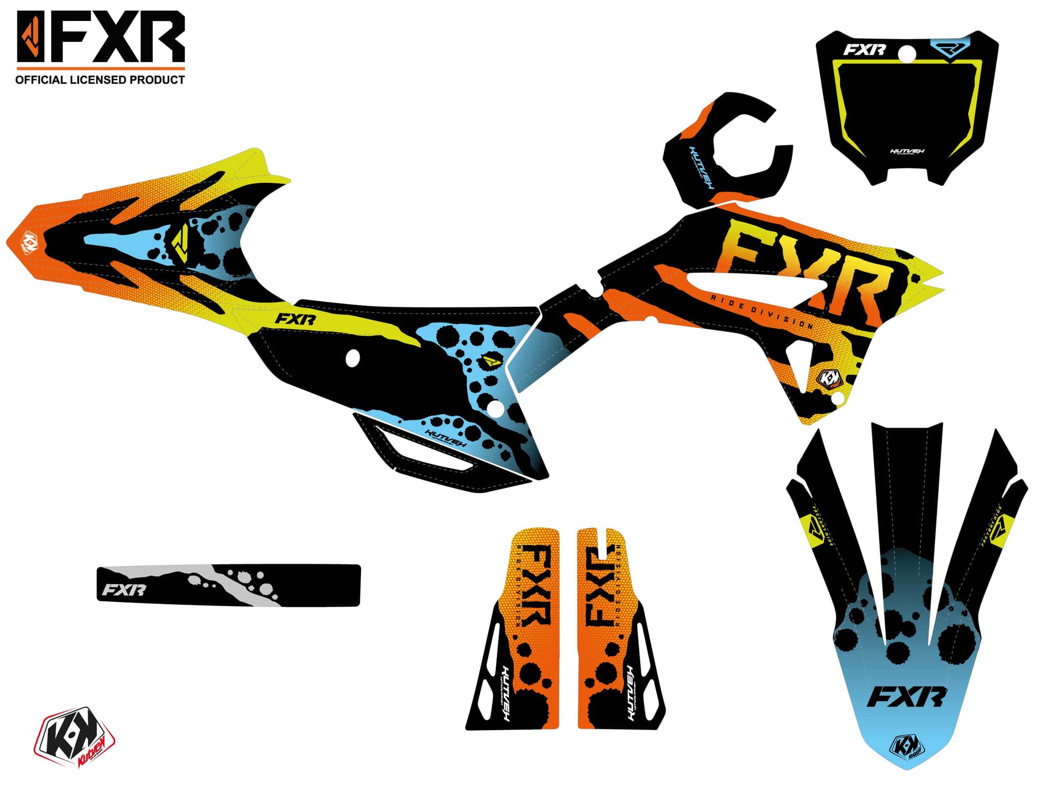 kit graphique motocross honda crf 250 r fxr dart frog | Honda | Kutvek - View 2