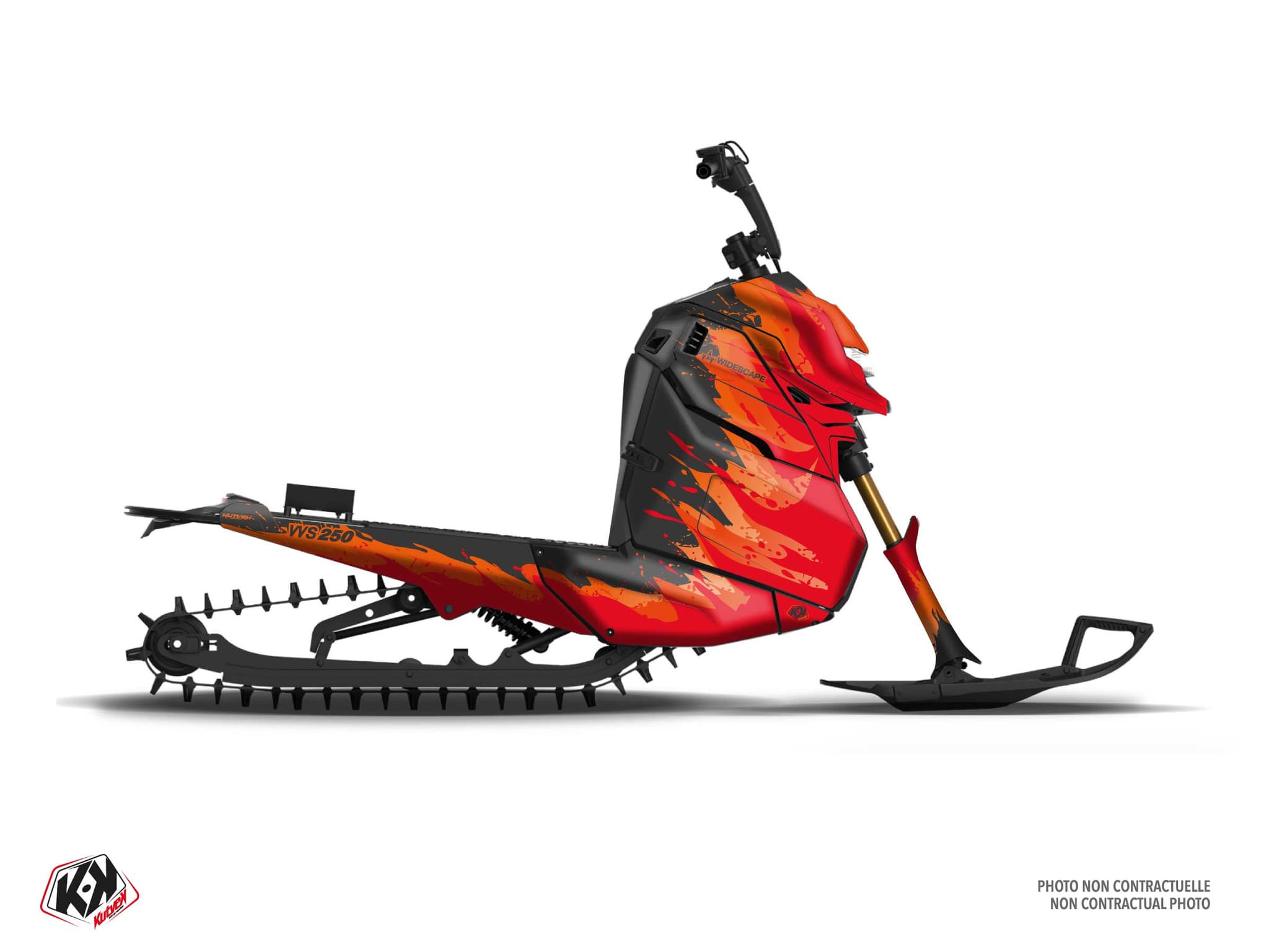 Graphic Kit Snowmobile Widescape WS 250 Deep Red | {{vehicle_fullname}} {{design_name}} {{color_name}} graphic kit {{type}} | Kutvek