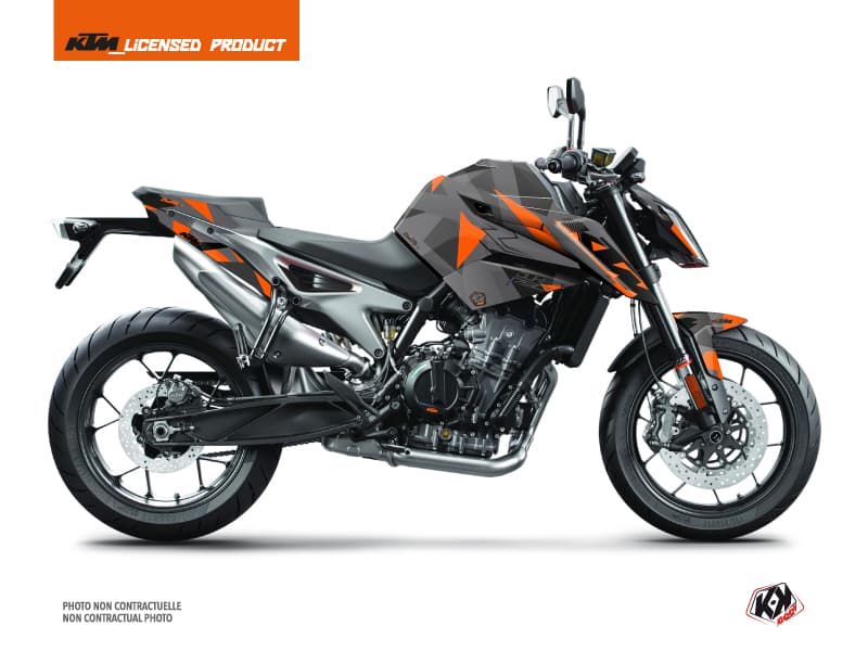 Kit graphique Moto Delta KTM Duke 790 Noir Orange