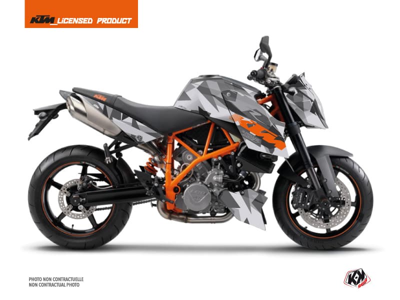 kit graphique moto ktm super duke 990 delta gris-orange  