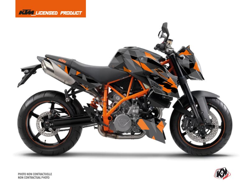 kit graphique moto ktm super duke 990 delta noir-orange  