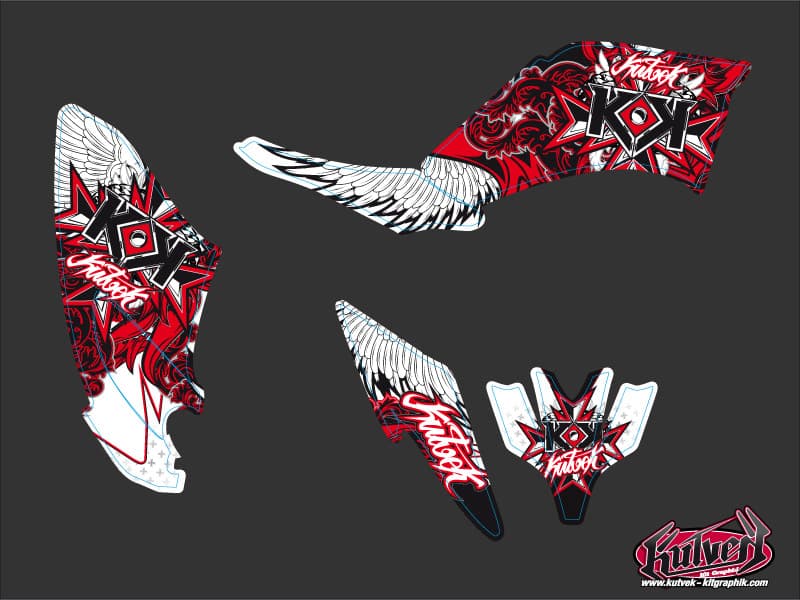 Yamaha 250 Raptor ATV Demon Graphic Kit Red | Yamaha | Kutvek - View 2