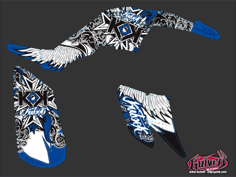 Yamaha 350 Raptor ATV Demon Graphic Kit Blue | Yamaha | Kutvek - View 2