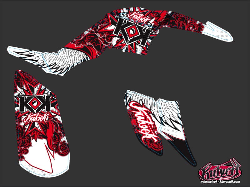 Yamaha 350 Raptor ATV Demon Graphic Kit Red | Yamaha | Kutvek - View 2