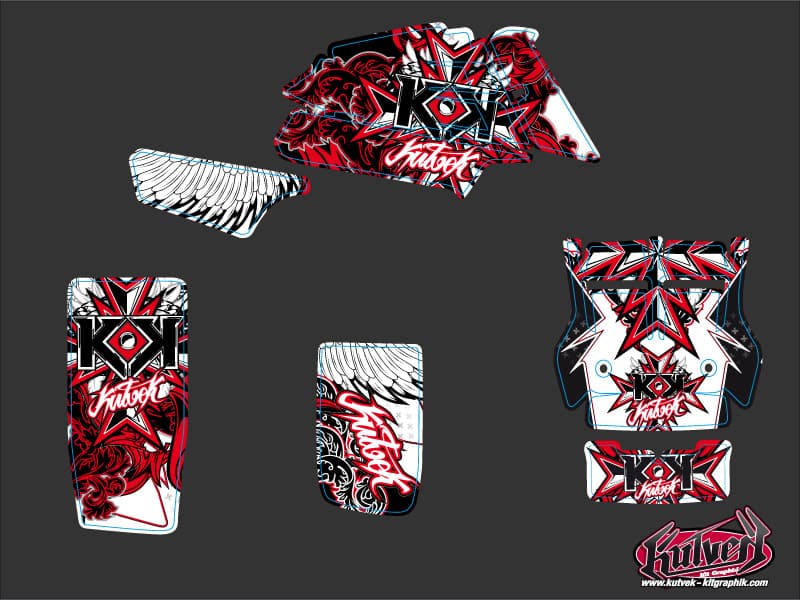 Kit graphique Quad Demon Yamaha Banshee Rouge | Yamaha | Kutvek - View 2