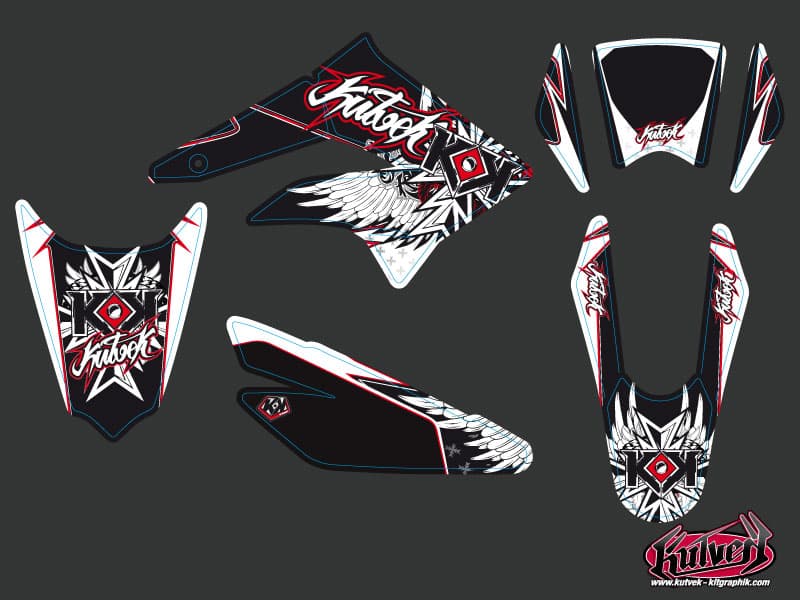 kit graphique 50cc demon derbi xtreme rouge | SENDA | Kutvek - View 2
