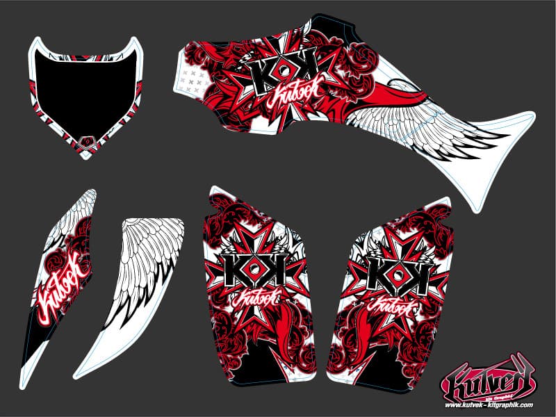kit graphique quad yamaha wolverine 350 demon rouge | Yamaha | Kutvek - View 2