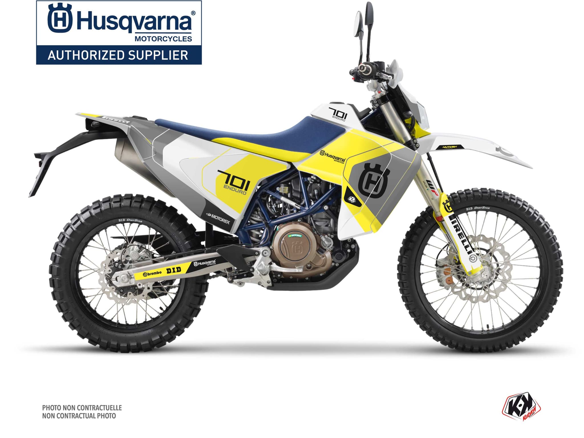 Kit graphique Moto Cross Diskovery Husqvarna 701 Enduro LR Gris