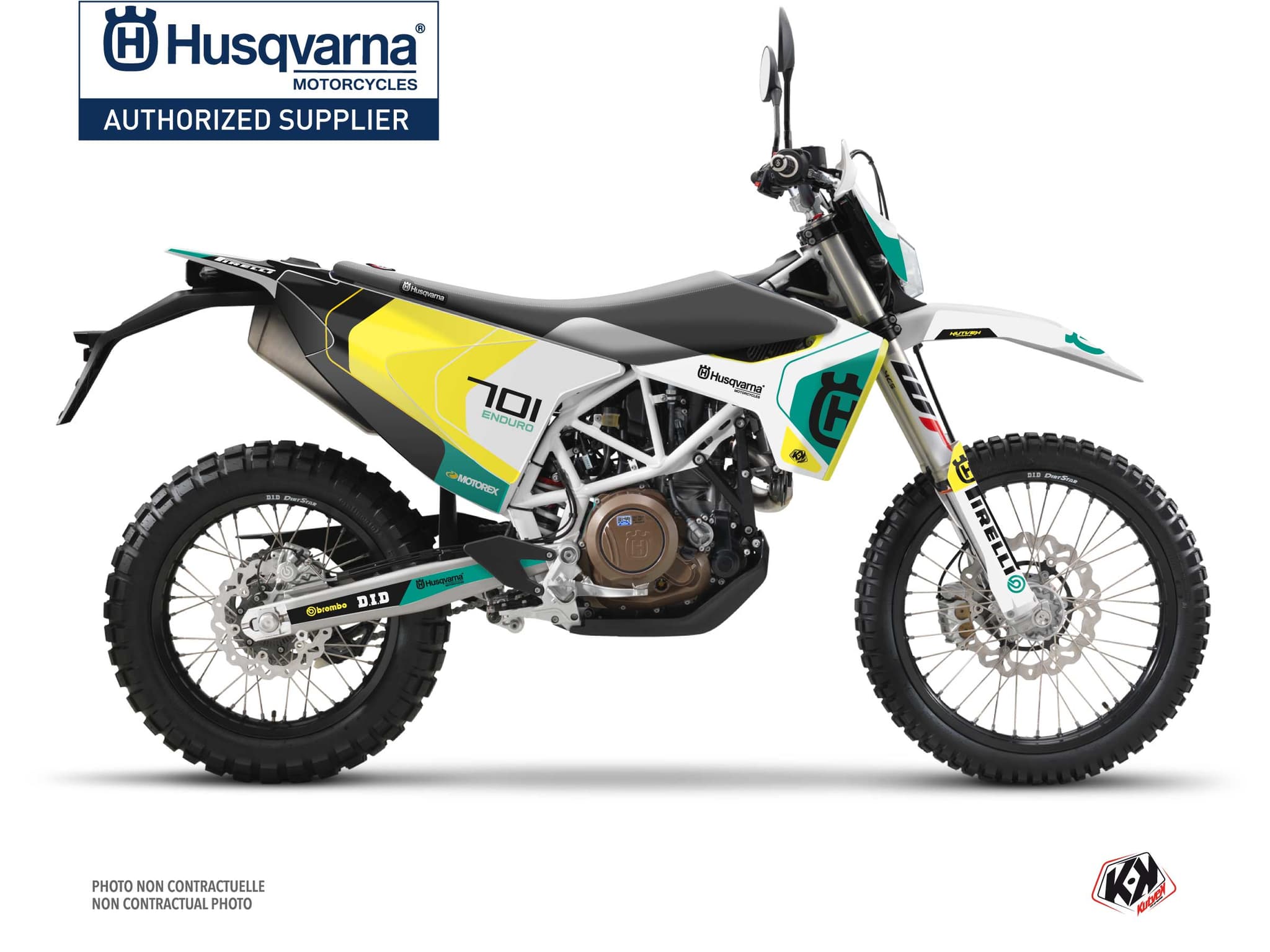 Kit graphique Moto Cross Diskovery Husqvarna 701 Enduro Vert