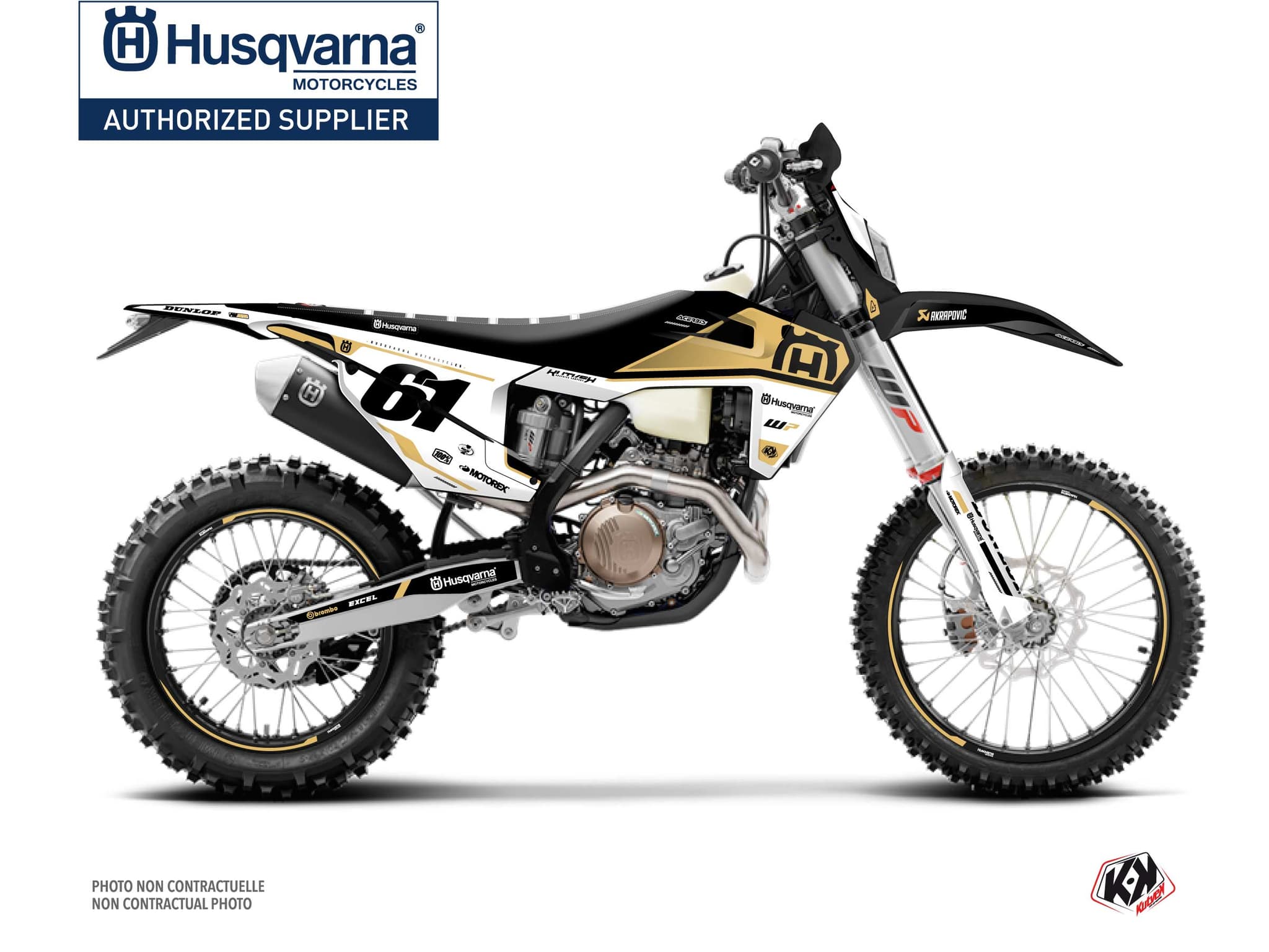 kit graphique motocross husqvarna te 125 d-skt sable  
