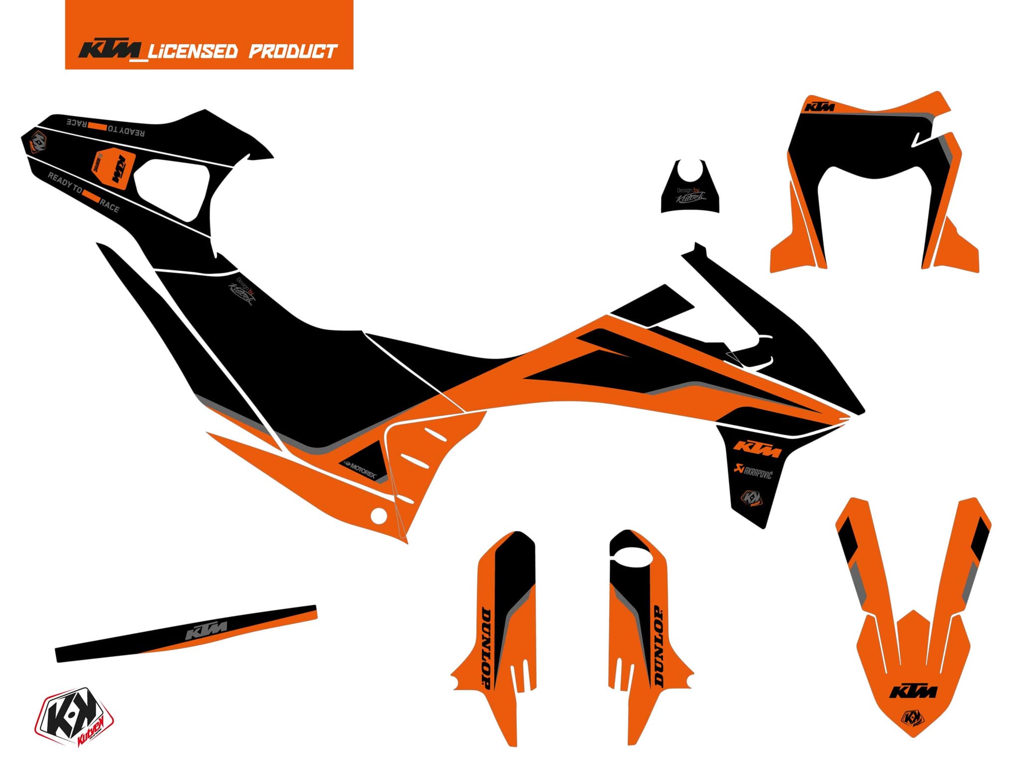 kit graphique motocross ktm smc 690 r dna orange | KTM | Kutvek - View 2