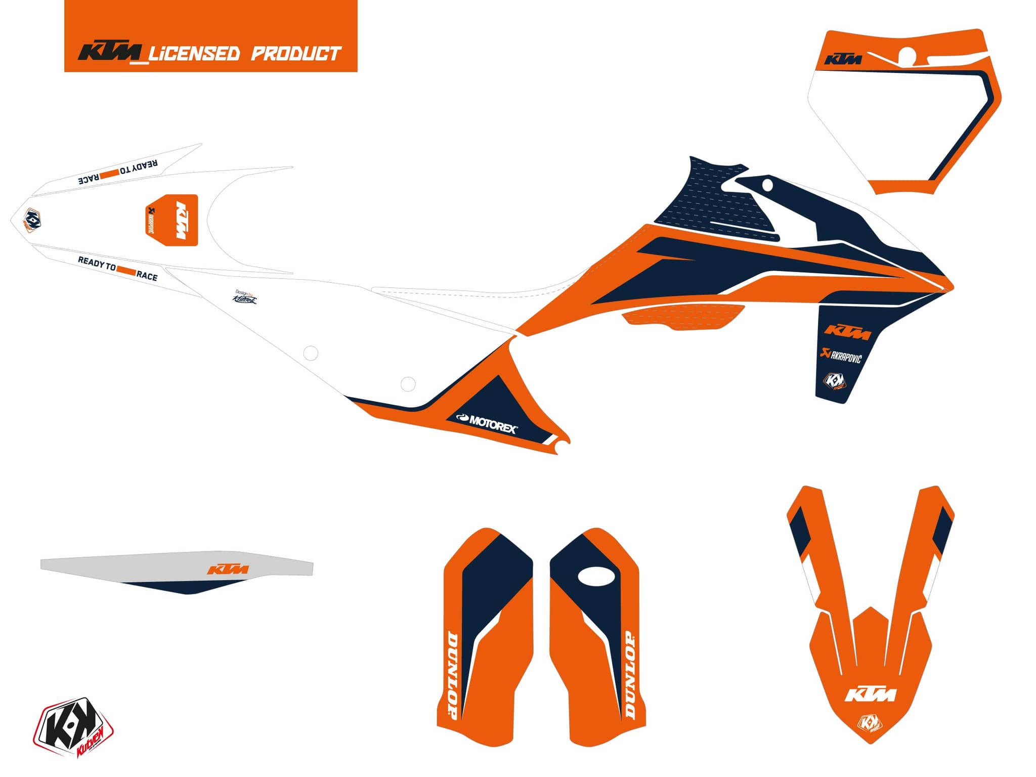 Kit graphique Moto Cross DNA KTM 450 SMR Bleu | KTM | Kutvek - View 2