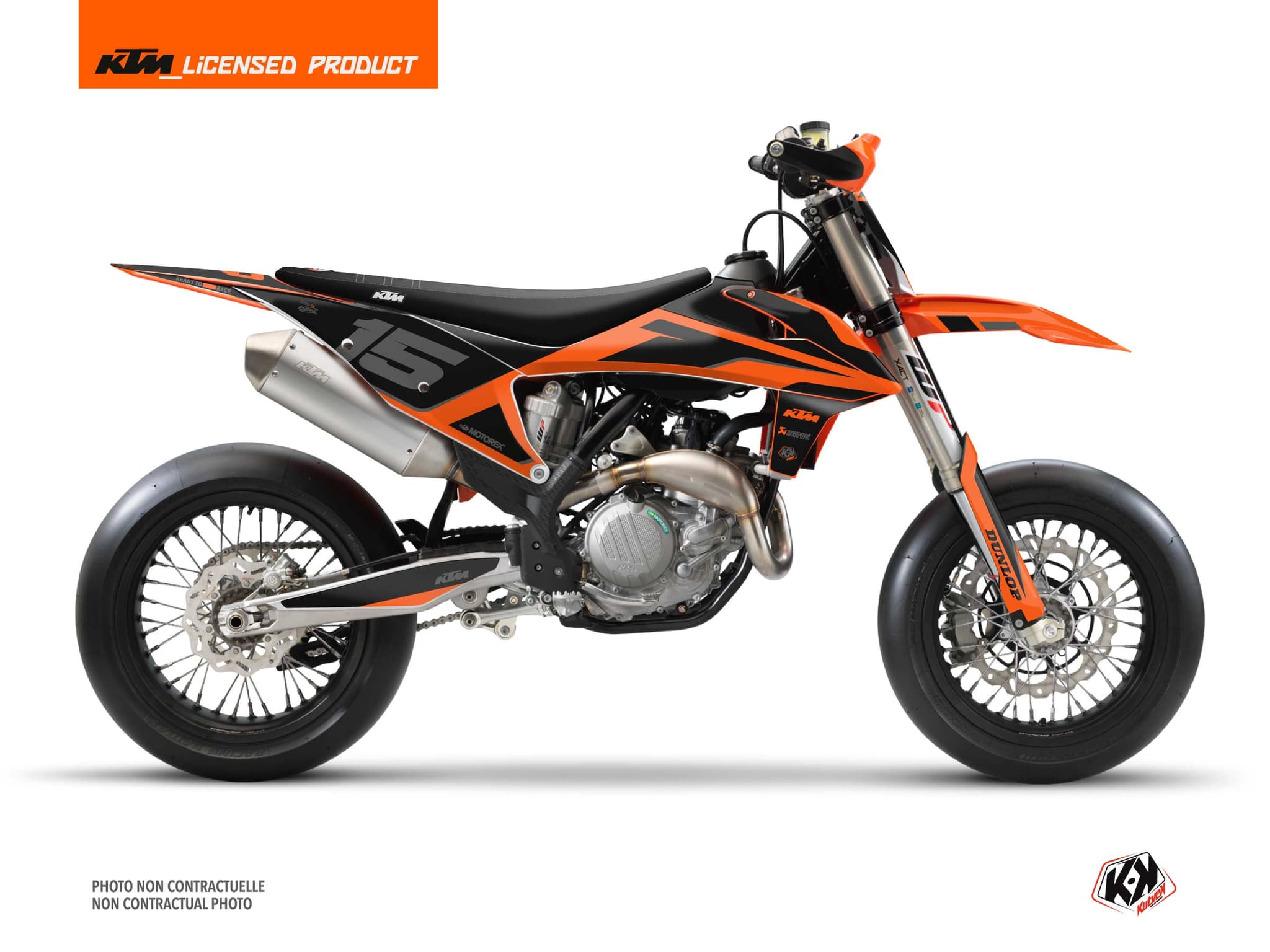kit graphique motocross ktm smr 450 dna orange  