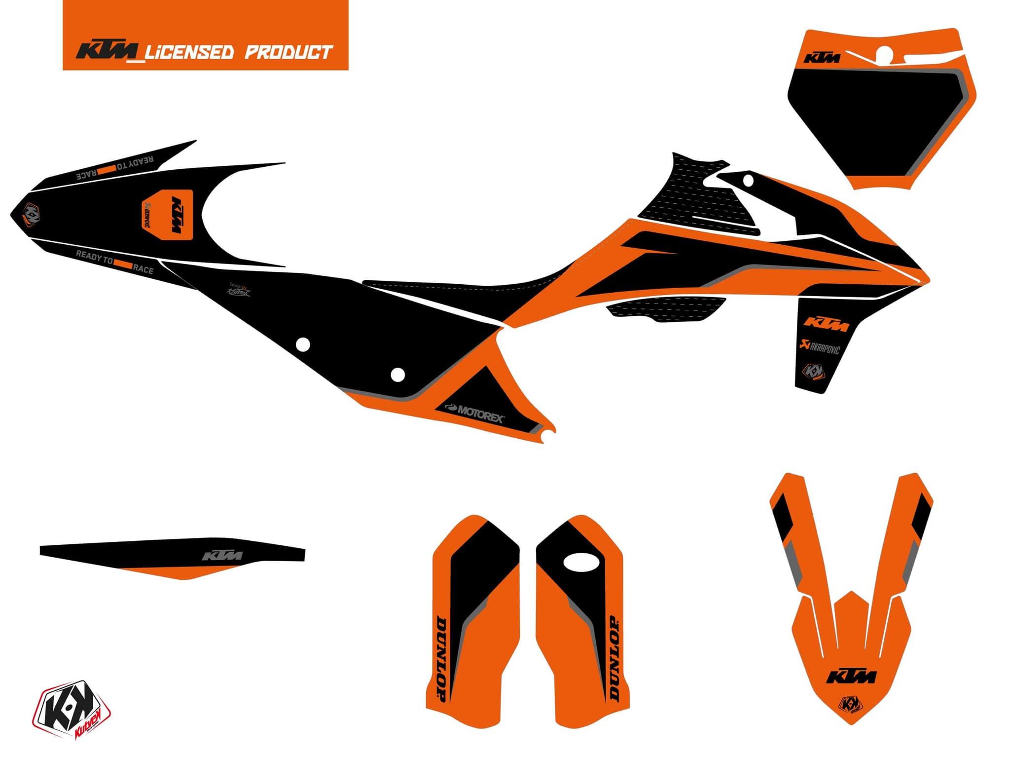 kit graphique motocross ktm smr 450 dna orange | KTM | Kutvek - View 2