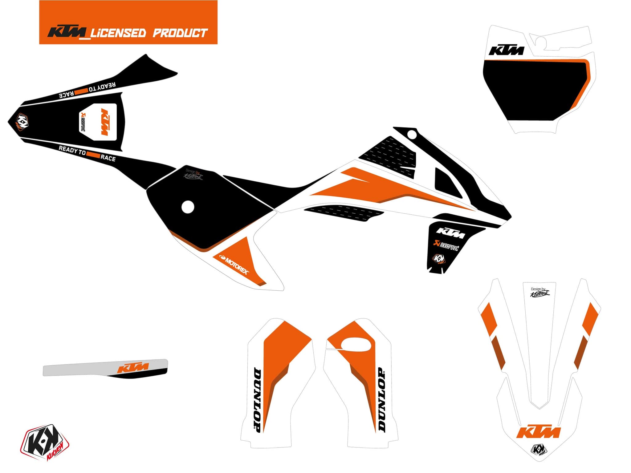 deko-set moto-cross dna ktm 50 sx weiß | KTM | Kutvek - View 2