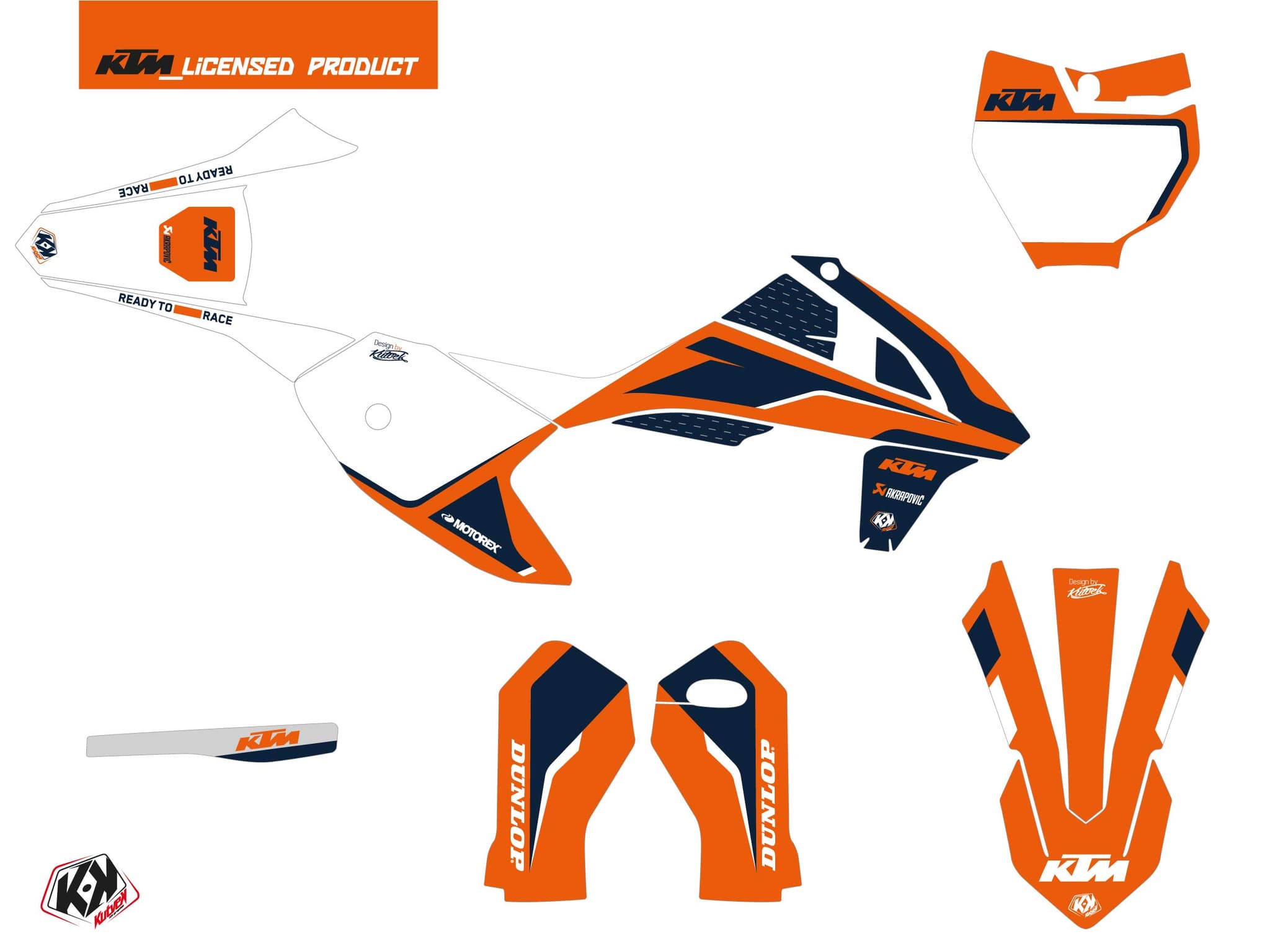 deko-set moto-cross dna ktm 50 sx blau | KTM | Kutvek - View 2