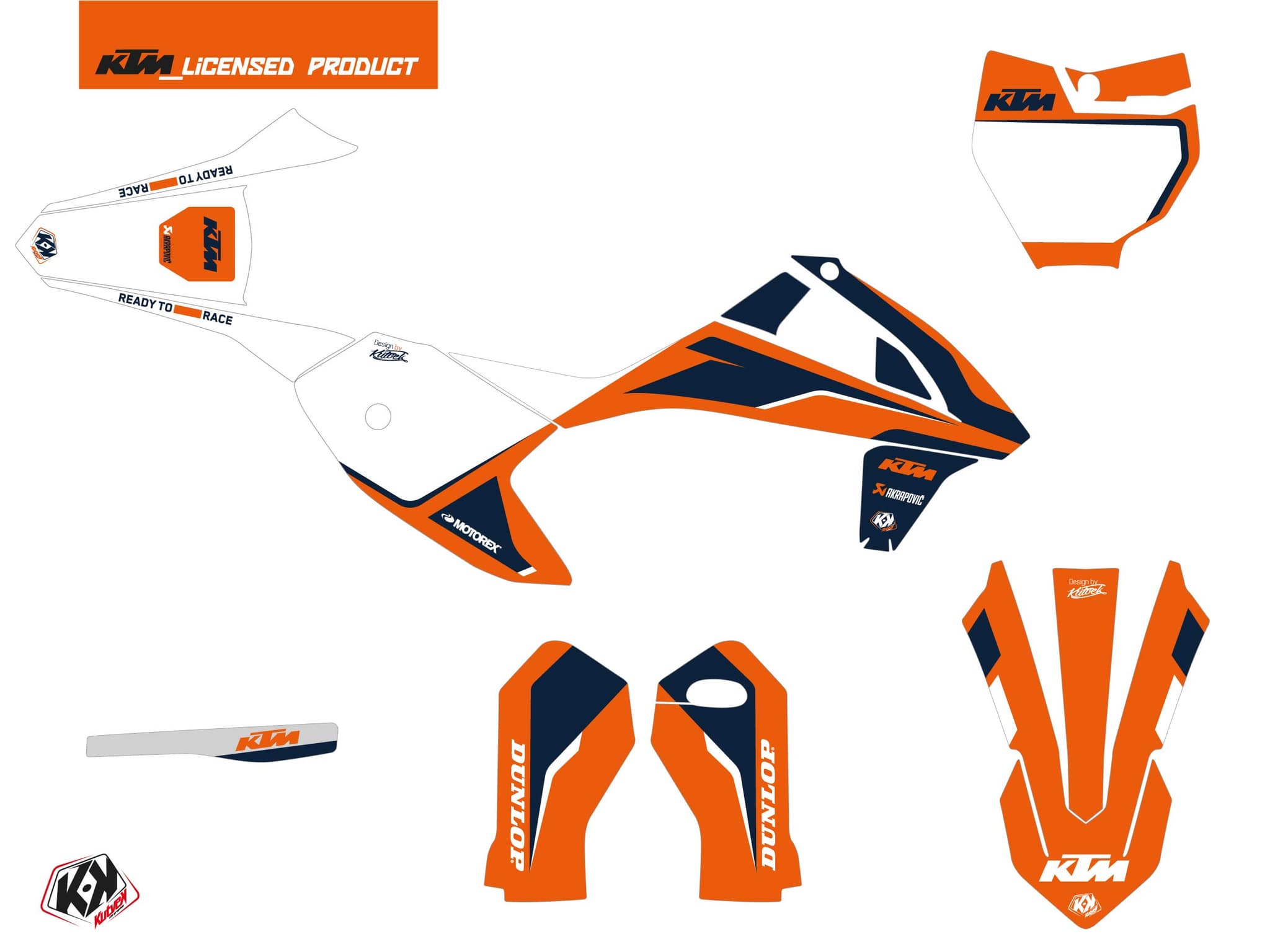 deko-set moto-cross dna ktm sx-e 5 blau | SX-E 5 | Kutvek - View 2