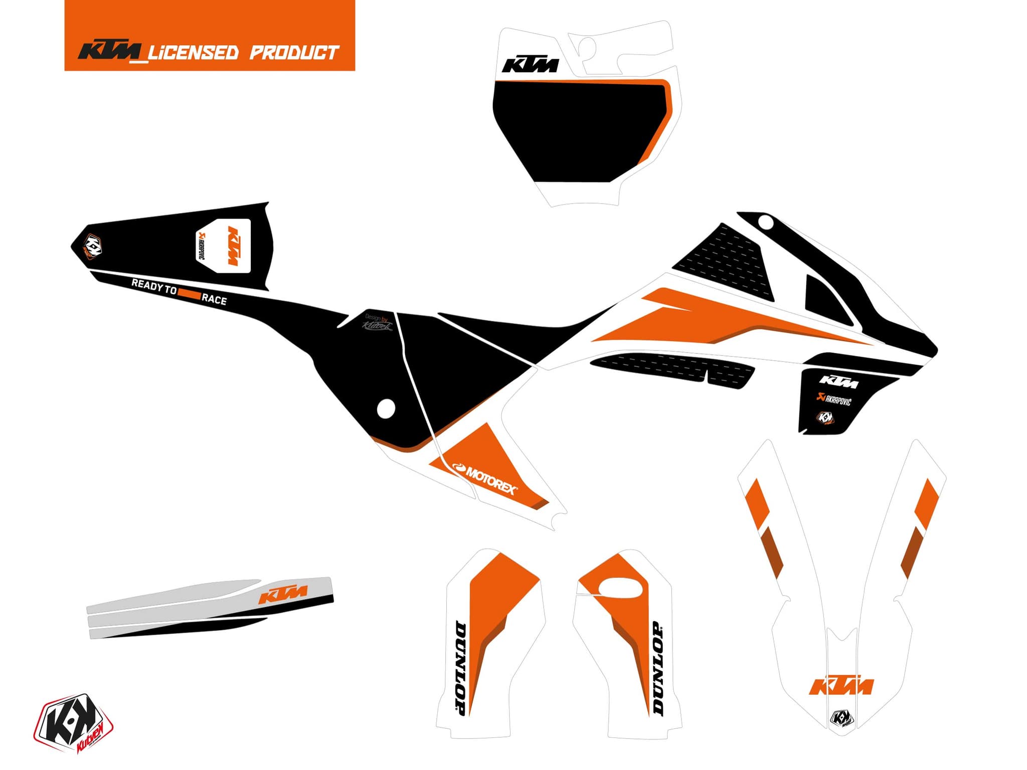 deko-set moto-cross dna ktm 65 sx weiß | KTM | Kutvek - View 2