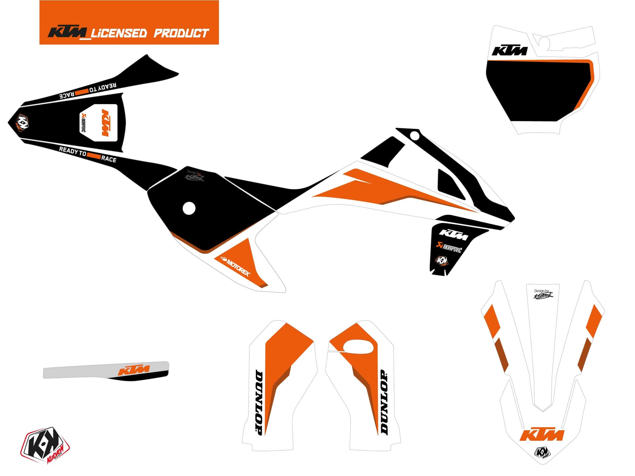 deko-set moto-cross dna ktm sx-e 5 weiß | SX-E 5 | Kutvek - View 2