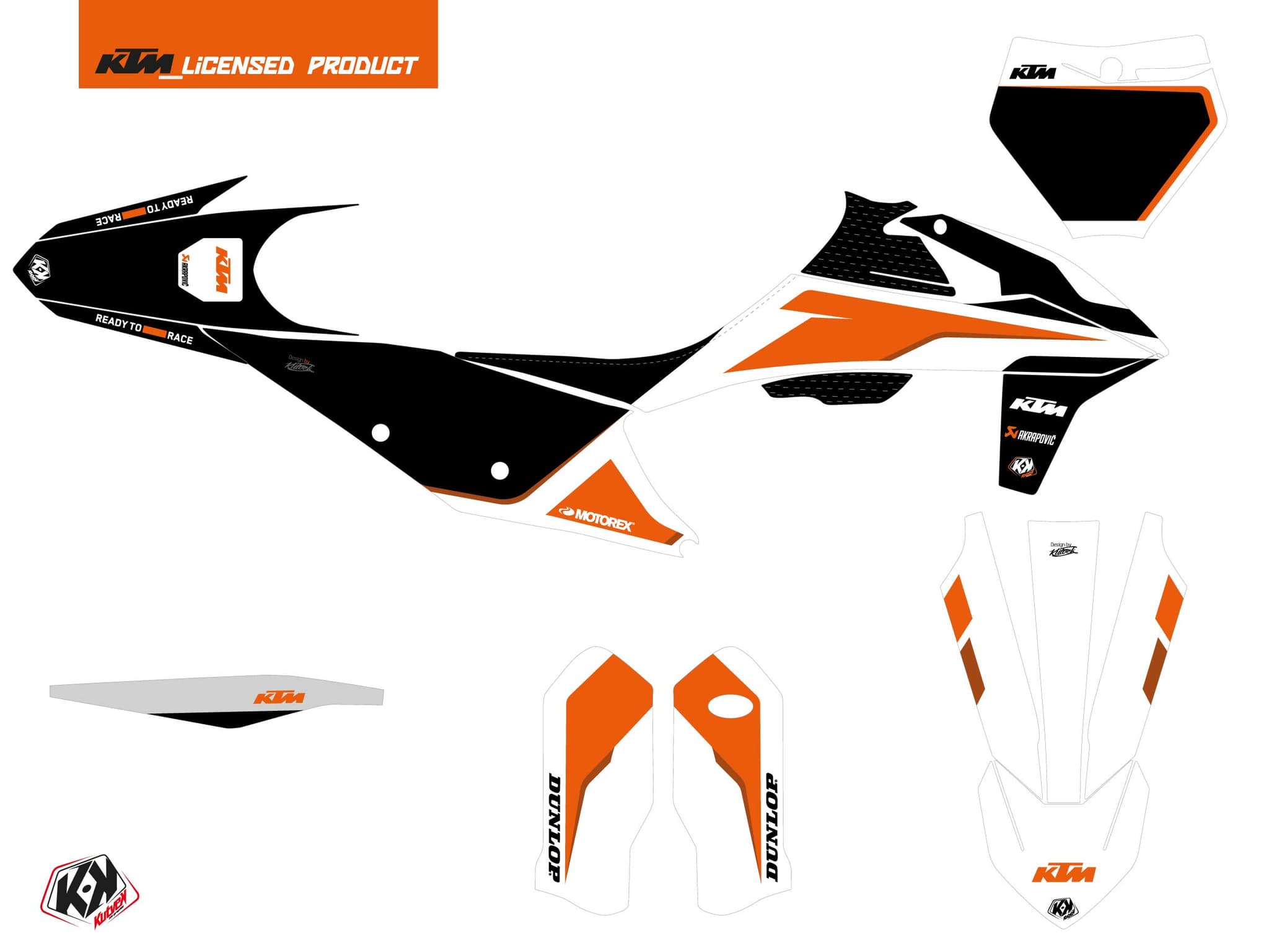 KTM 300 XC Dirt Bike DNA Graphic Kit White | KTM | Kutvek - View 2