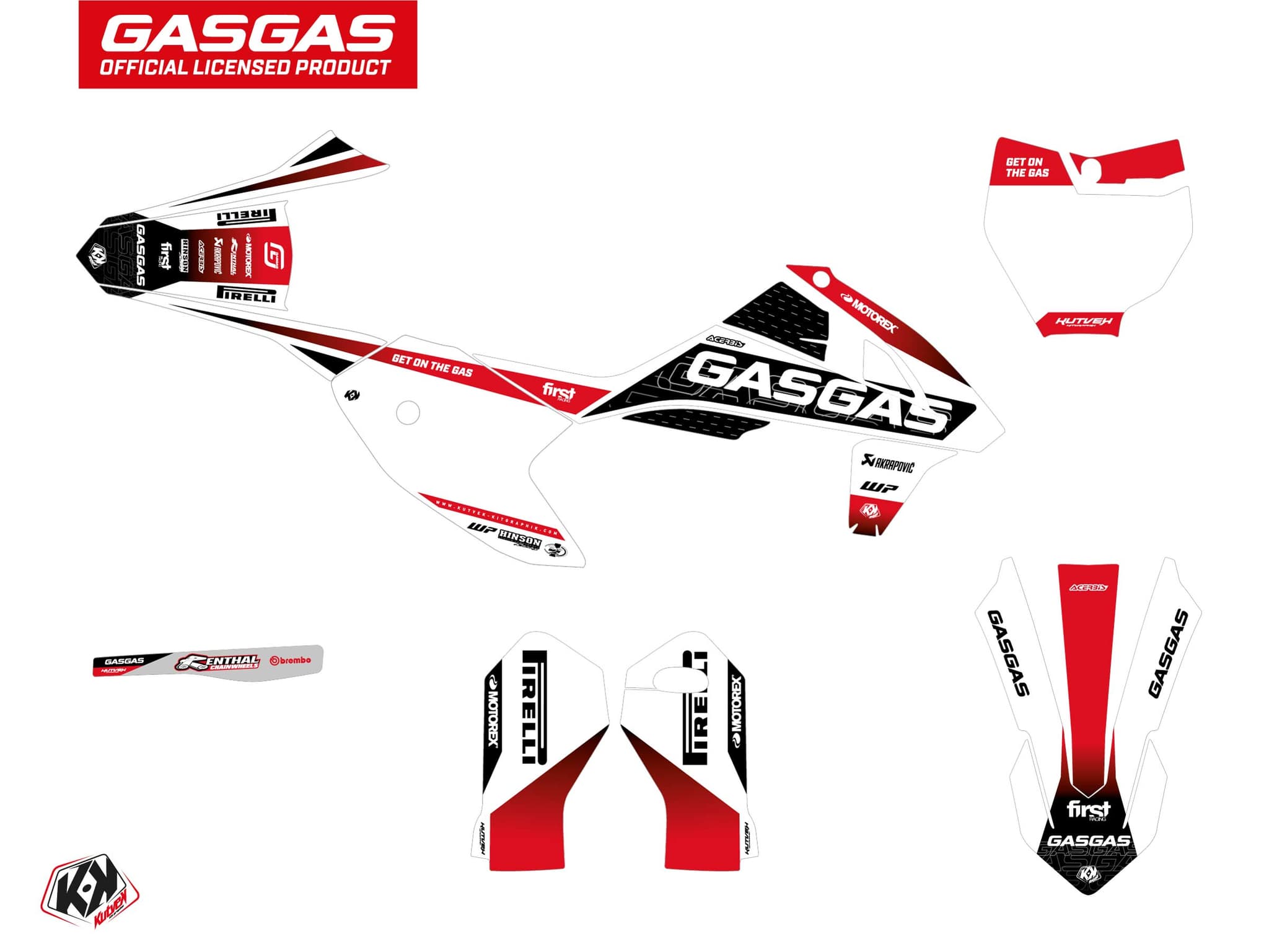 kit de decoración motocross gasgas mc 50 drop blanco | GASGAS | Kutvek - View 3