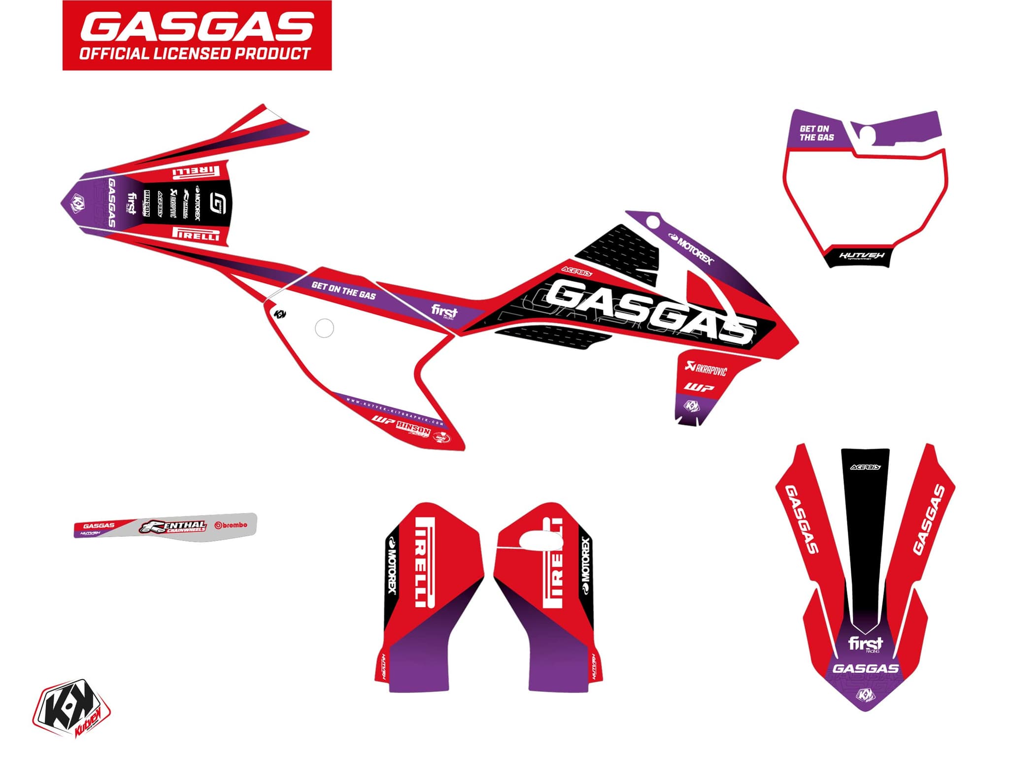 kit de decoración motocross gasgas mc 50 drop rojo | GASGAS | Kutvek - View 2